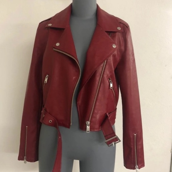 miscellaneous Jackets & Blazers - Faux leather bike jacket:studio samplesale